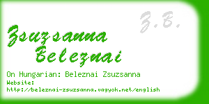 zsuzsanna beleznai business card
